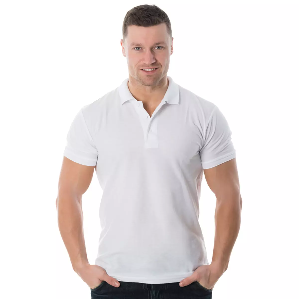 Classic White Polo T-Shirt - Image 2