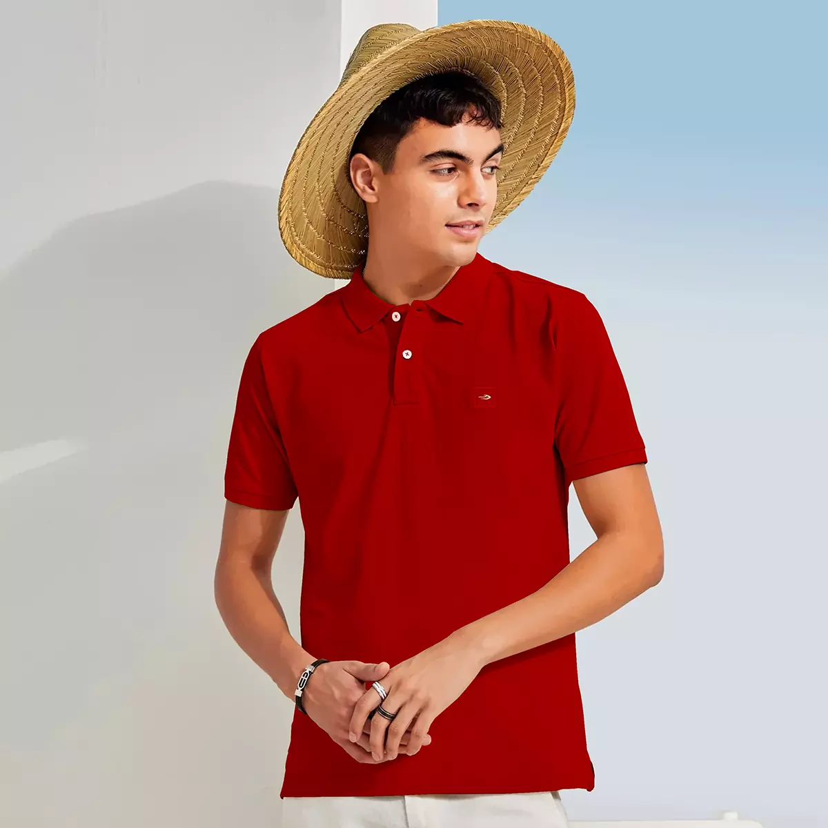 Classic Maroon Polo T-Shirt - Image 4