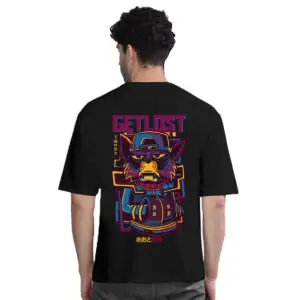 Get Lost Vibrant Cool Printed Pure Cotton Oversized Tshirt