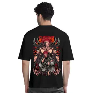 Sukuna Vibrant Cool Printed Pure Cotton Oversized Tshirt