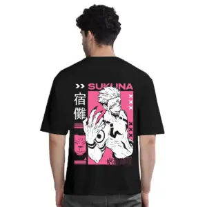 Sukuna Vibrant Cool Printed Pure Cotton Oversized Tshirt