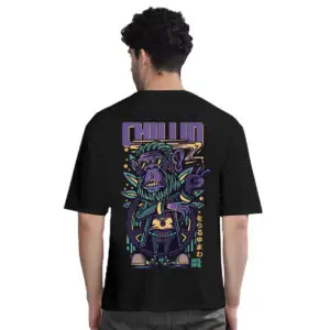 Chillin Vibrant Cool Printed Pure Cotton Oversized Tshirt