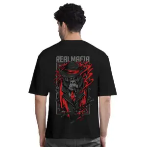 Real Mafia Vibrant Cool Printed Pure Cotton Oversized Tshirt