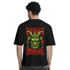 Demon Inside Vibrant Cool Printed Pure Cotton Oversized Tshirt