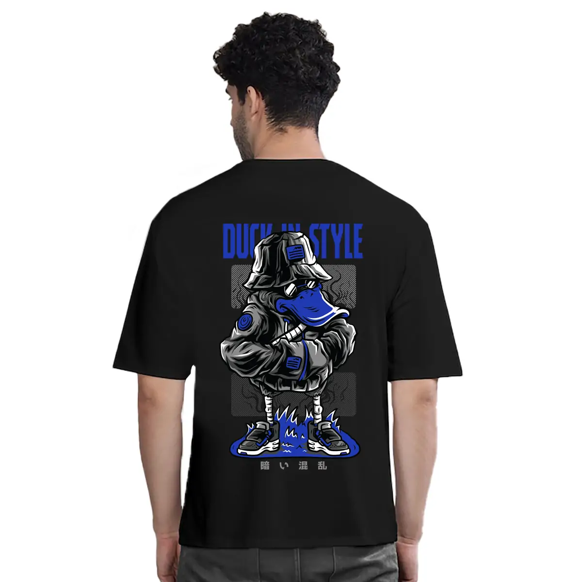 Duck In Style Vibrant Cool Printed Pure Cotton Oversized Tshirt
