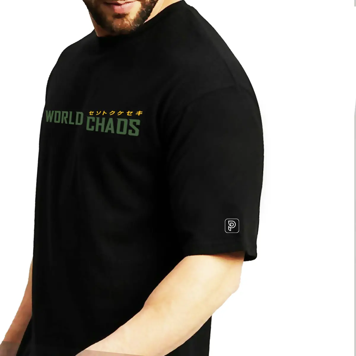 World Chaos Vibrant Cool Printed Pure Cotton Oversized Tshirt - Image 3