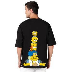 The Simpsons Printed Pure Cotton Oversized Tshirt Unisex