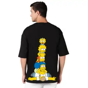 The Simpsons Printed Pure Cotton Oversized Tshirt Unisex