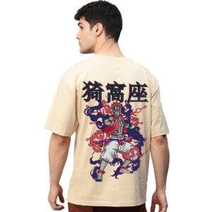 Printsflix Graphic Anime Printed Pure Cotton Round Neck Drop shoulder Baggy Fit Oversized Tshirt For Men/Women/Kids/Adults