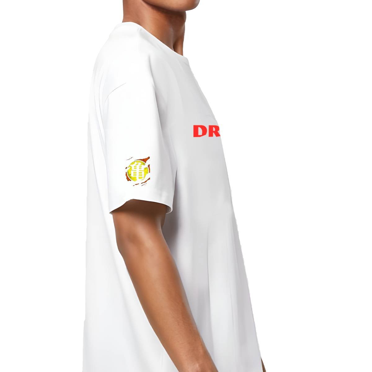 Printsflix Dragon Ball Z Printed Pure Cotton Round Neck Drop Shoulder Baggy Fit White Oversized Tshirt -Unisex - Image 4