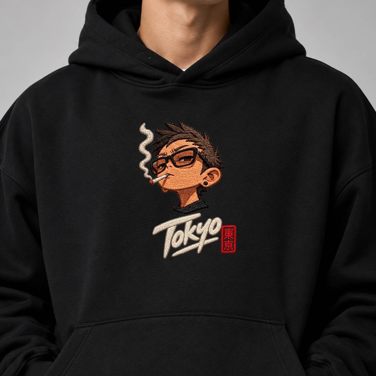 Printsflix You Gotta Chill Printed Premium Oversized Hoodie Black - Image 2