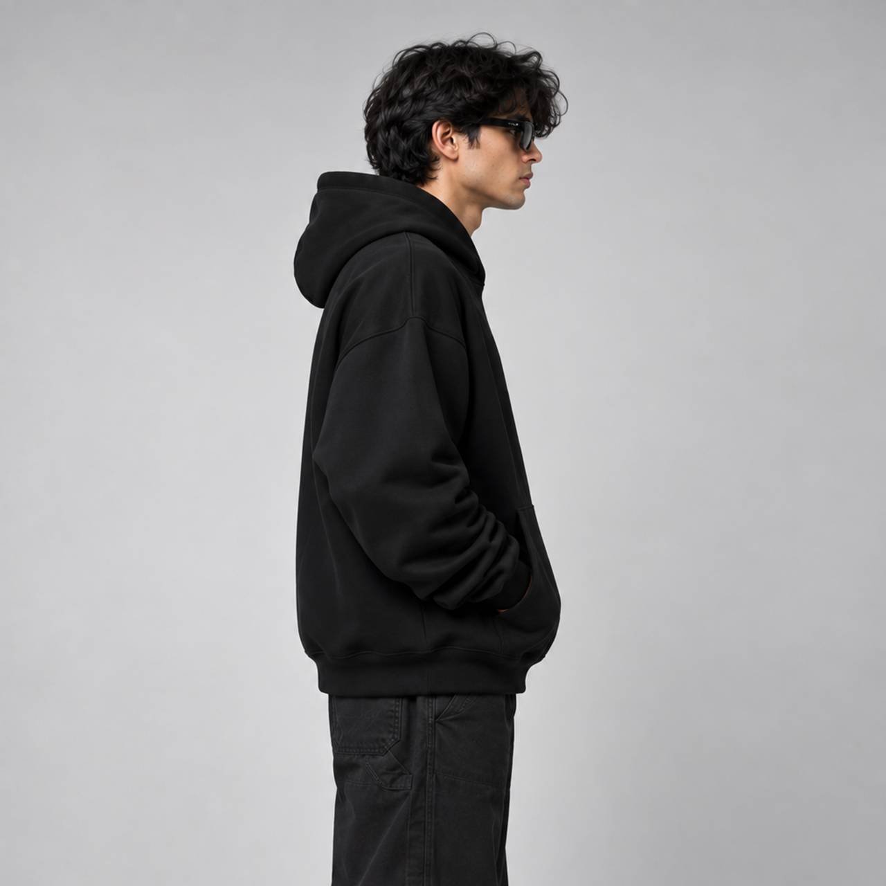 Printsflix You Gotta Chill Printed Premium Oversized Hoodie Black - Image 4