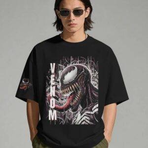 Printsflix Venom Printed Premium Relaxed Fit & Oversized T-Shirts