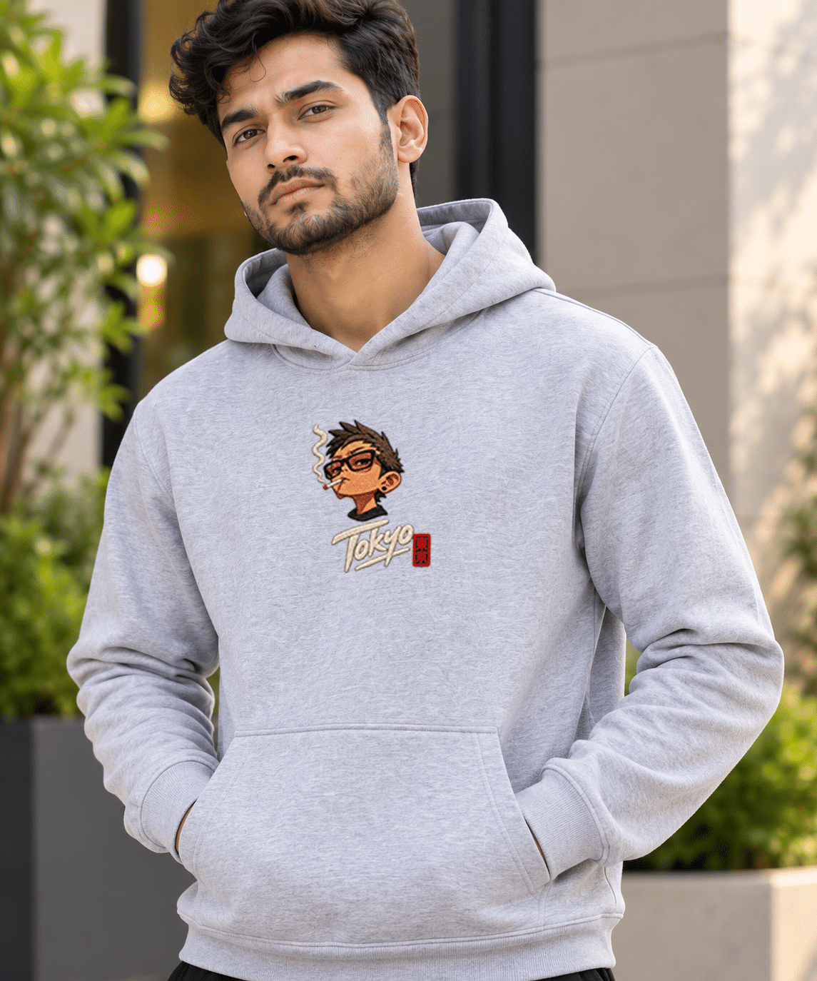 Printsflix You Gotta Chill Printed Premium Oversized Hoodie Grey - Image 3