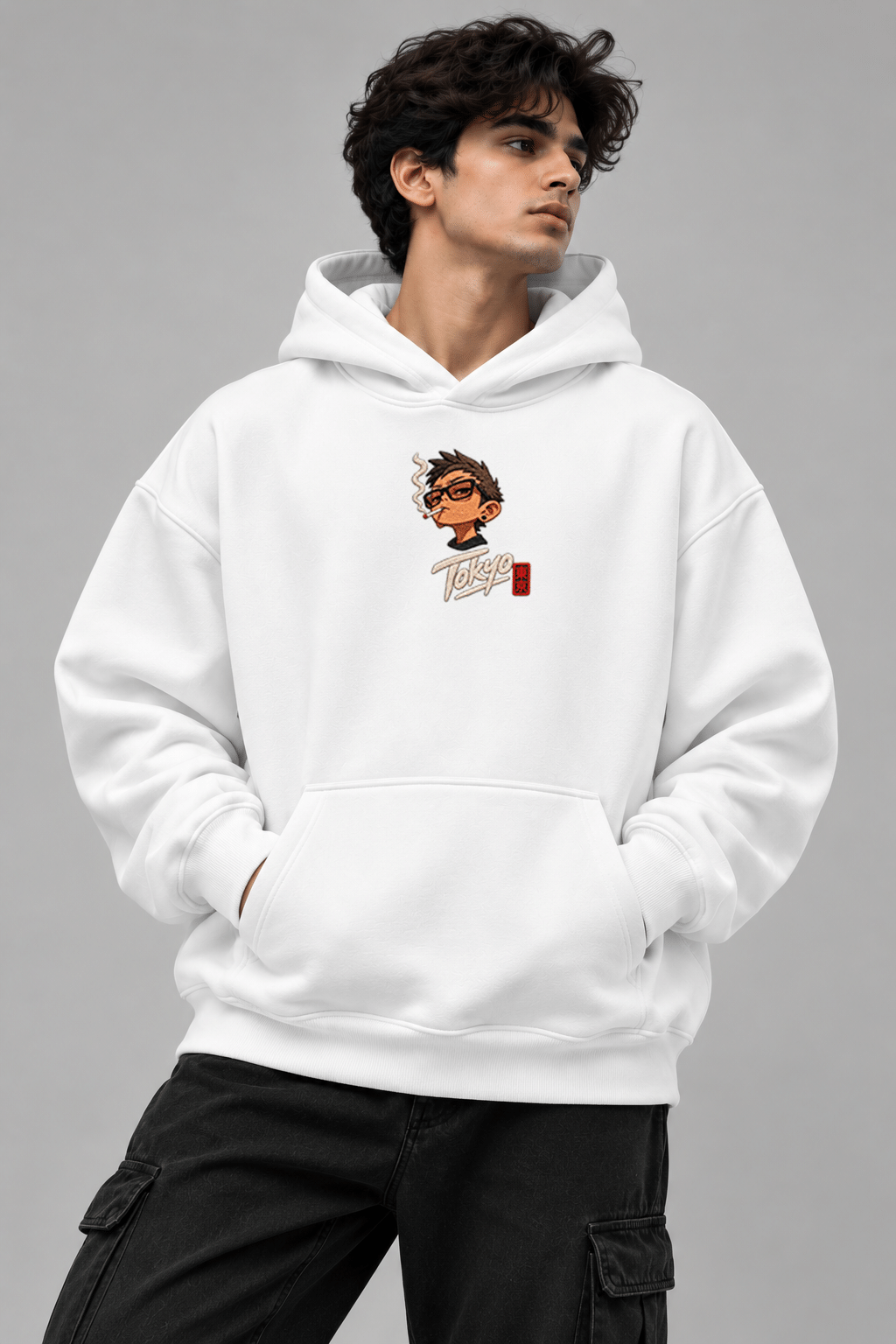 Printsflix You Gotta Chill Printed Premium Oversized Hoodie White - Image 2