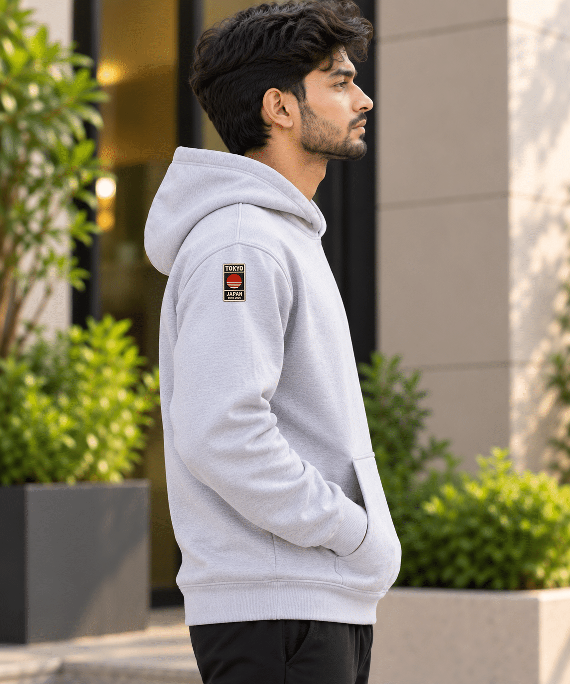Printsflix You Gotta Chill Printed Premium Oversized Hoodie Grey - Image 2