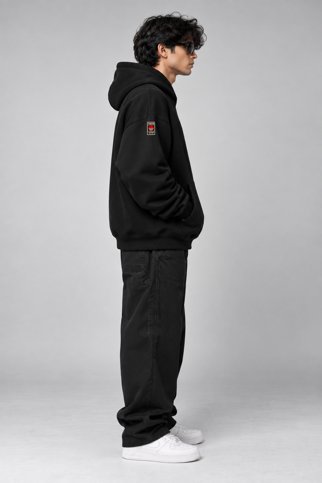 Printsflix You Gotta Chill Printed Premium Oversized Hoodie Black - Image 3